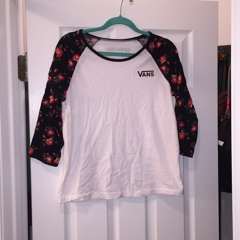 Vans floral baseball tee